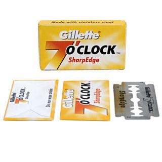 100 Gillette 7 OClock Sharpedge Double Edge Safety Razor Blades