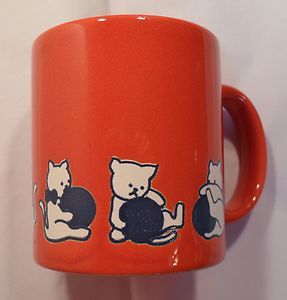 Red Cat Coffee Mug Cup Waechtersbach Germany Brilliant Color
