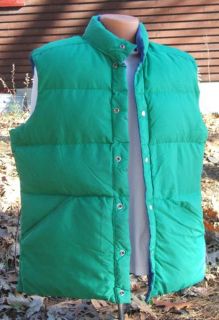 Vtg Gerry GOOSE Down Vest Reversible Puffer Blue Green Mens XL
