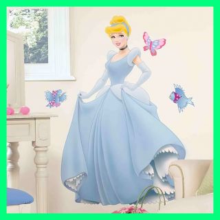  Cinderella Giant 40 Wall Mural Stickers Gems Room Decor Decal