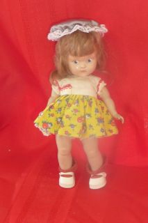 Adorable Vintage Strung Vogue Ginny 8 Doll Painted Eyes Pudgy Belly