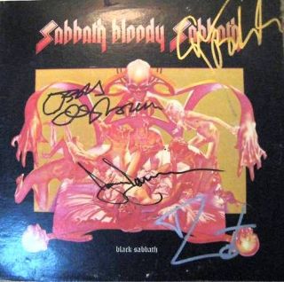 RARE Black Sabbath Whole ORG Band Signed LP Certified by GAI Global
