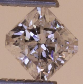 loose GIA certified radiant cut .44ct diamond SI2 E vintage estate