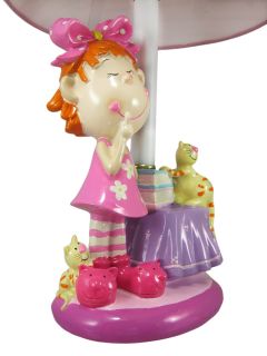 Pretty Pink Girl Bedside Table Lamp Childrens Decor