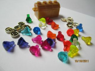 Lego Rock Treasure Chest Gold Coin Gems Crystals Jewels Purple Pink