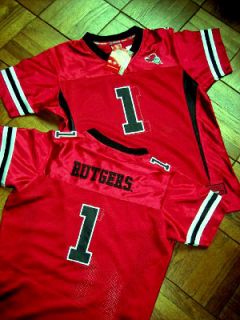 RUTGERS SCARLET KNIGHTS FULLY SEWN FOOTBALL JERSEY YOUTH GIRLS XL nwt