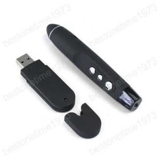 Wireless USB Word PowerPoint Office Presenter RC Laser Pointer 1mW for