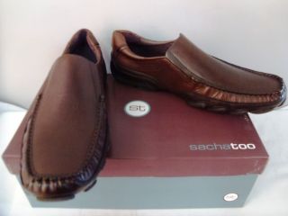 Sacha Too Geoffrey Loafer Driving Shoe Brown Leather 11 M