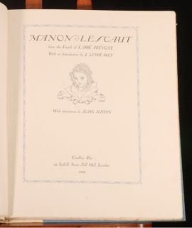 1928 Manon Lescaut by LAbbé Prévost Illus by J Austen