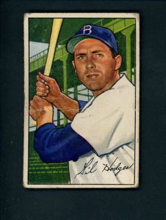 1952 Bowman 80 Gil Hodges Brooklyn Dodgers