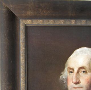 Gilbert Stuart George Washington Bronze Custom Framed Canvas
