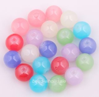 Glass Crystal Fluorescence Color Spacer Beads 10mm U Pick Color