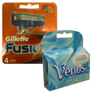 Gillette Fusion 4 PK Venus 4 PK Razor Blades Replacement Shaver