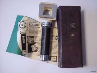 Vintage Micro Graphix Portable Library Viewer in Vinyl Case
