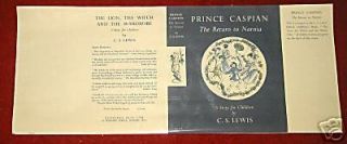 CS Lewis   PRINCE CASPIAN   The Return To Narnia   Facsimile D/J Only