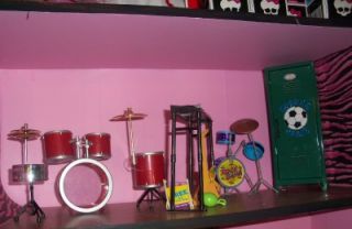 Band Room Glee Drums Guitar Barbie Set Lot Diorama 1 6