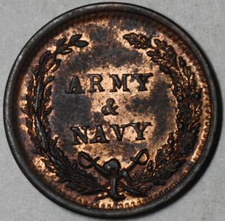 high grade general george b mcclellan civil war token with army navy