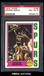 1974 Topps Basketball George Gervin ROOKIE 196 PSA 8 NM MT PWCC