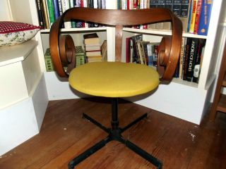 RARE George Mulhauser Bentwood Swivel Armchair Desk Chair