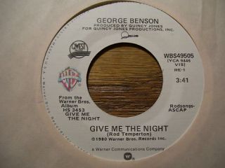 George Benson Give Me The Night 45 RPM