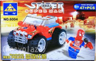 Spiderman 6004 6005 2 x Sets Building Blocks Bricks Set Spider Man Toy