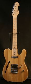 Gitano Electric Guitar Tele Thinline Solid Swamp Ash Chambered Body