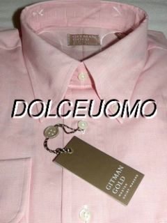 New $220 Men Gitman Bros Gold Dress Shirt 18 Collar 36 Sleeves Pink G8