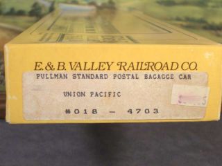 HO 1 87 E B Valley Railroad Kit Pullman Standard Postal Baggage Union