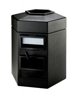 35 Gallon Single Sided Gas Station Outdoor Trash Can