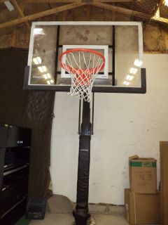 Mammoth 54 Glass Basketball Hoop w Mammoth Pump Adjustment plus extras