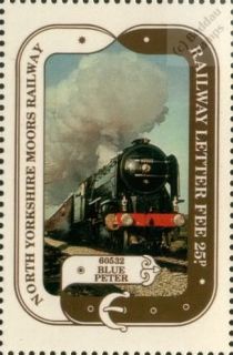 NYMR 38 Train Locomotive NORTH YORKSHIRE MOORS RAILWAY LETTER STAMPS