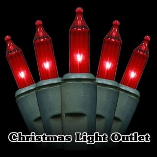 35 Mini Red Glass Block Christmas Craft String Lights