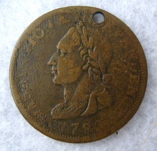 Antique 1783 George Washington 1 Cent Copper Colonial Coin