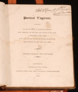 1812 Poetical Vagaries by George Colman The Younger