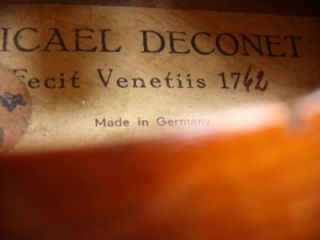  Deconet Violin Fecit Venitiis 1762 Germany Violin Glasser Bow