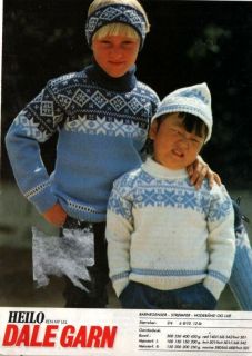 Dale Garn Knitting Pattern Childs Snowflake Sweater
