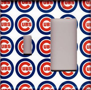 Chicago Cubs Double Light GFI Switch Plate Cover