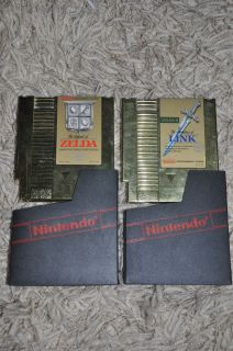  Zelda Zelda 1 and The Adventure of Link Zelda 2 Gold Cartridge