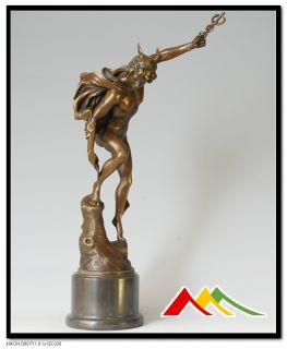 Bronze Statue of Perseus or Mercury Signed Giambologna