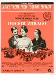 Doctor Zhivago 1965 Laras Theme Piano Sheet Music