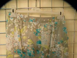 Gerard DAREL Watercolor Floral Print Silk Skirt 38 4