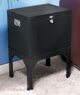 New Black Wooden Furniture Style Office File Cabinet w Metal Latch
