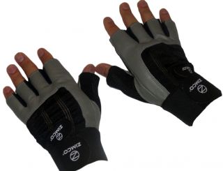  Weight Lifting Gloves Fitness Mitts Genuine Leather Gloves Gray
