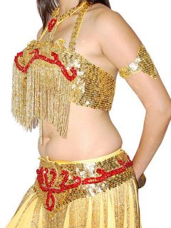 Gold Bollywood Fashion Good Looking Color Belly Dance Costume