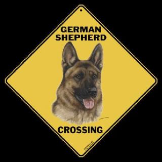German Shepherd Crossing Sign New 12x12 Metal in Out