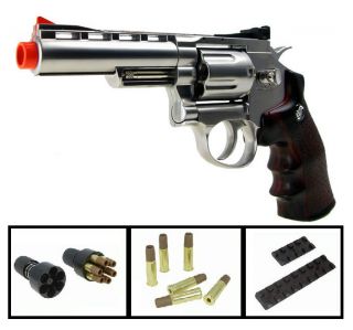 WinGun 4 inch CO2 Gas Airsoft Metal Revolver WG 701SILVER Free