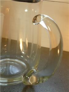 Vintage Gilley Chillit Etched Glass Chrome Pitcher 6CUP