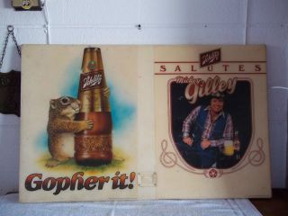 Vintage Shlitz Beer Salutes Mickey Gilley Advertisement Sign
