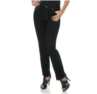 DG2 Diane Gilman Stretch Boot Cut Jeans with Concho Rivets Black Sz 2