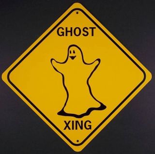 Ghost Xing Aluminum Sign WonT Rust or Fade